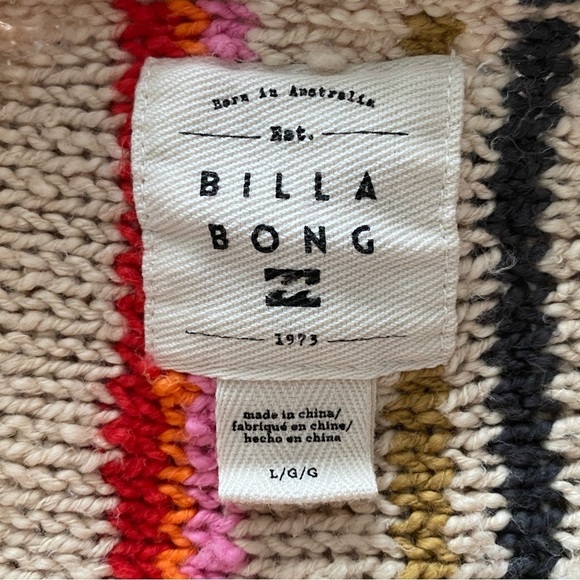 BILLABONG Striped Sweater Women L Large - Picture 3 of 4